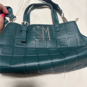 Steve Madden Teal Embossed Shoulder Bag